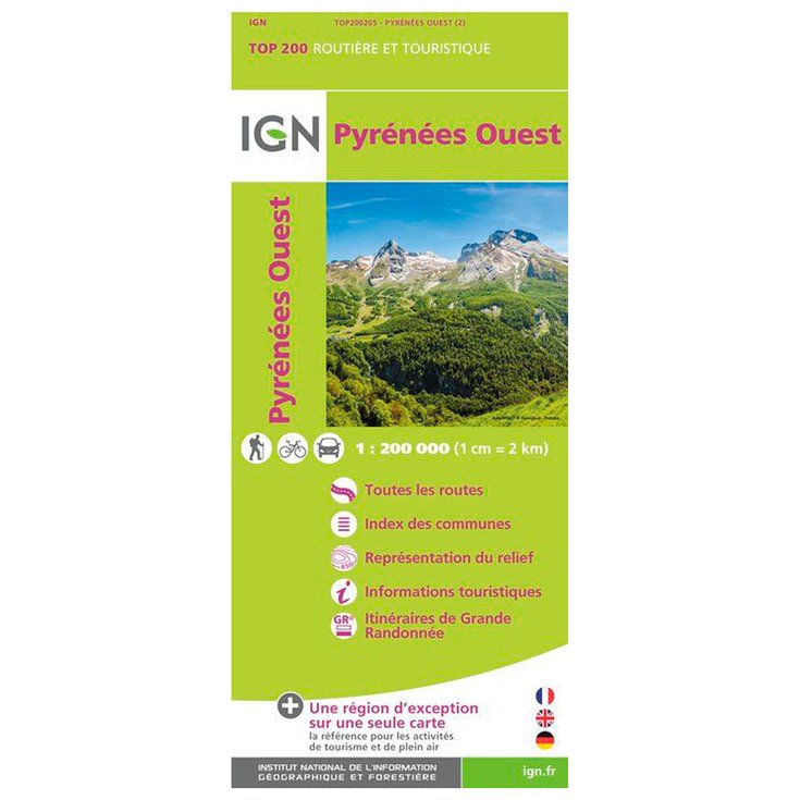 IGN Kaart Pyrénées Ouest Voorstelling