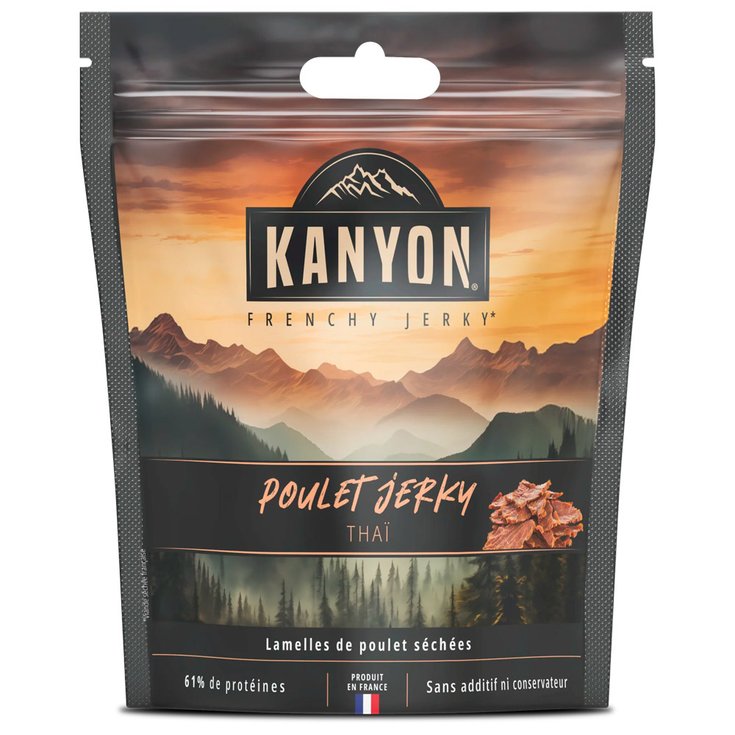 Kanyon Gevriesdroogde maaltijd Sachet 50 g. Jerky Poulet Thaï Voorstelling