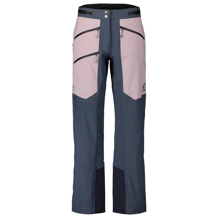 Scott Skihose W's Dryospun 3L Remix Pant Metal Blue Cloud Pink Präsentation