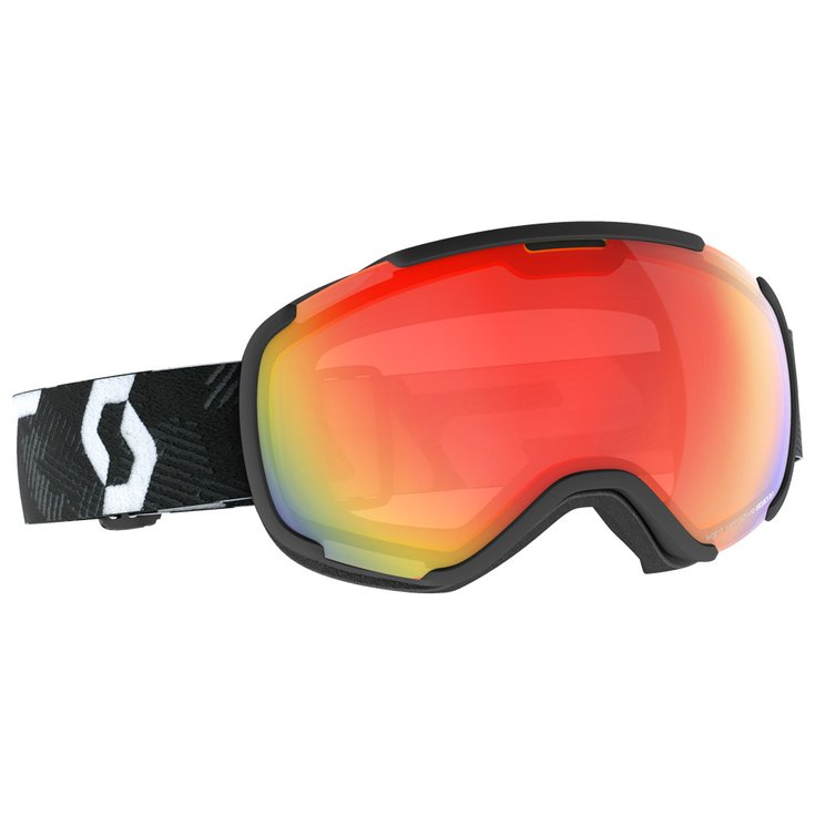 Scott Masque de Ski Faze 2 Ls Team Black White Light Sensitive Red Chrome Présentation