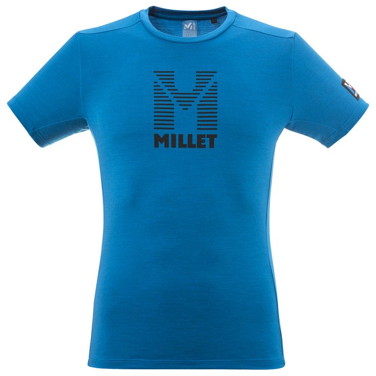 Millet Hiking tee-shirt Trilogy Wool Stripes Ss M Sky Diver Overview