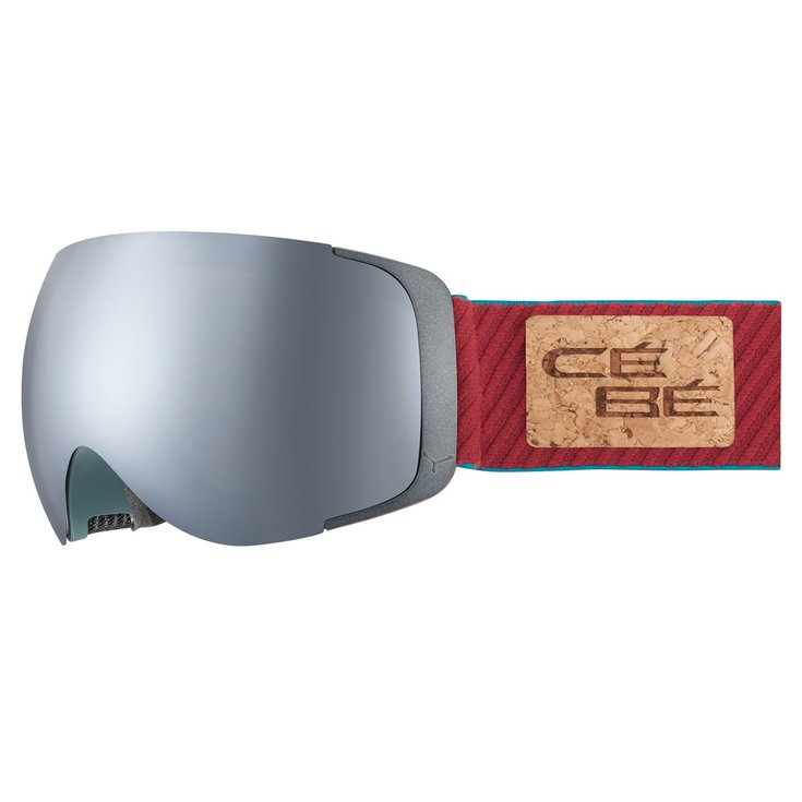 Cebe Masque de Ski Exo Otg Mat Grey Burgundy Brown Flash Mirror Voorstelling