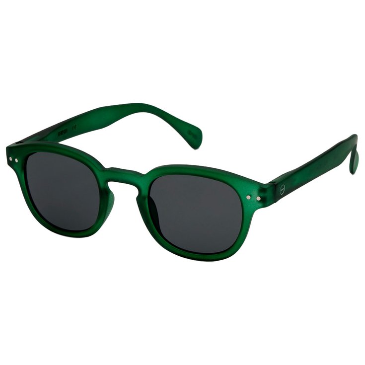 Izipizi Zonnebrillen Sun Letmesee #C Green Crystal Soft Grey Lenses +0.00 Voorstelling