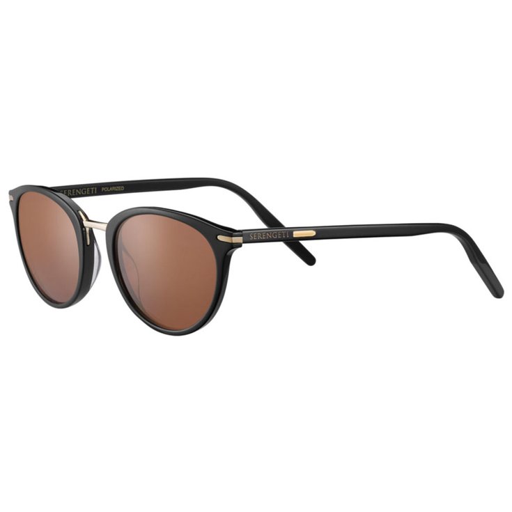 Serengeti Sunglasses Elyna - Shiny Black - Mineral Polarized Drivers® Goldblack Overview