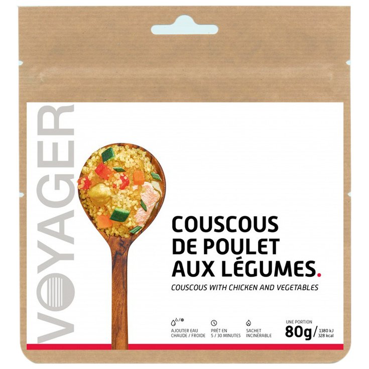 Voyager Repas Lyophilisé Couscous De Poulet Aux Légumes Présentation