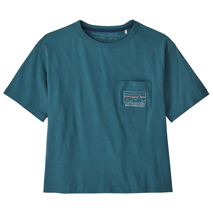 Patagonia Women's 73 Skyline Organic Easy Cut Abalone Blue 