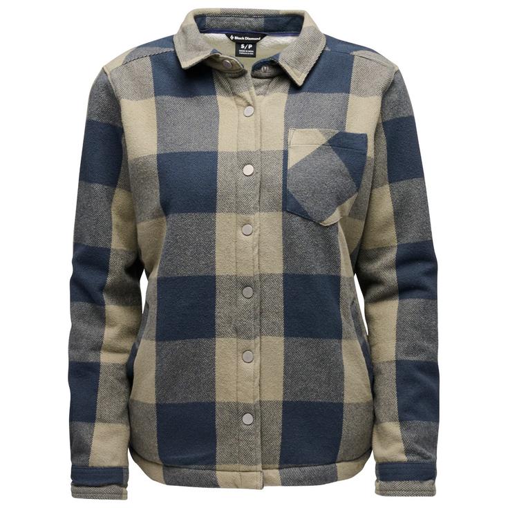 Black Diamond Wandel overhemden W Project Lined Flannel Charcoal Pine Smoke Voorstelling