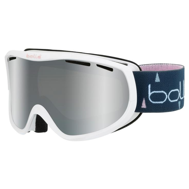 Bolle Skibrille Sierra White and Pink Black Chrome Präsentation