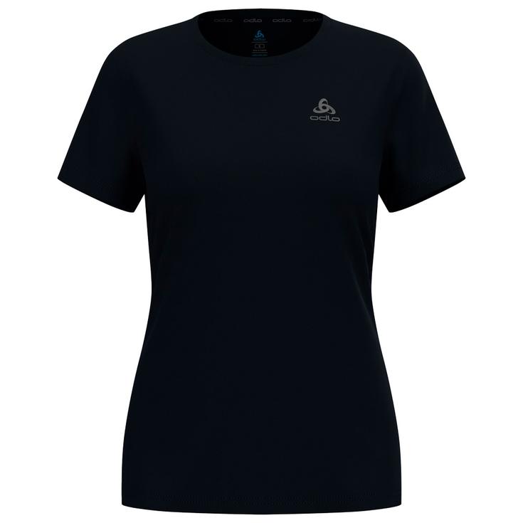 Odlo Trail T-shirt Tee Shirt Crew Neck Short Sleeve Essential Flyer Black Voorstelling