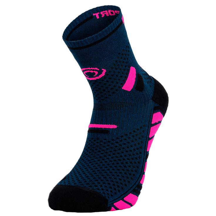 Bv Sport Calcetines Trail Socks Ultra Mid Bleu Rose Presentación