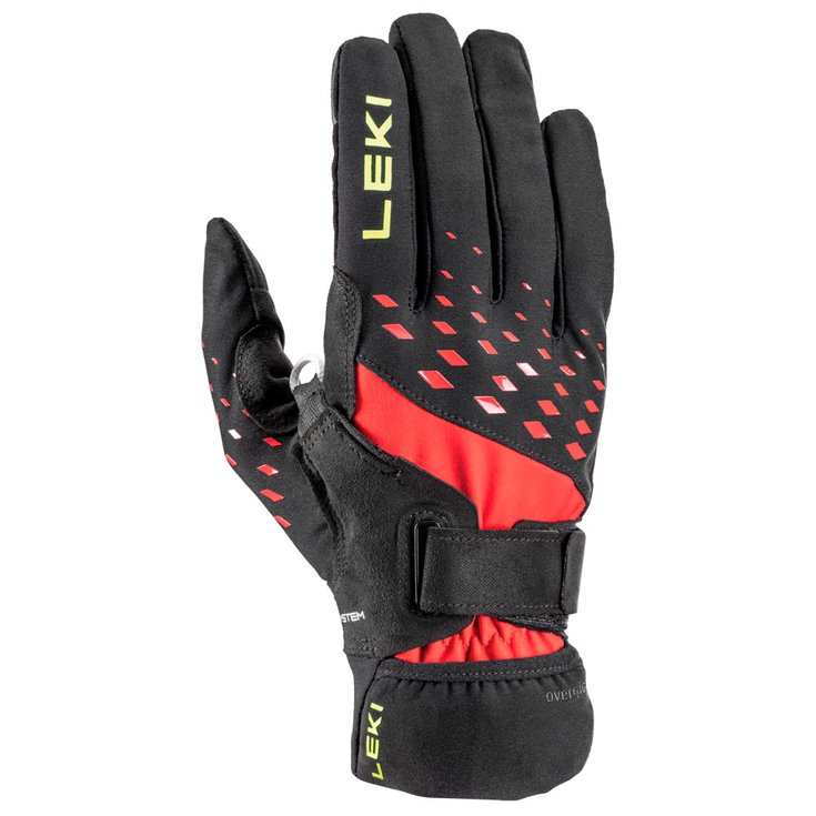 Leki Gant de trail Ultra Trail Storm Shark Black Red Neon Yellow Présentation