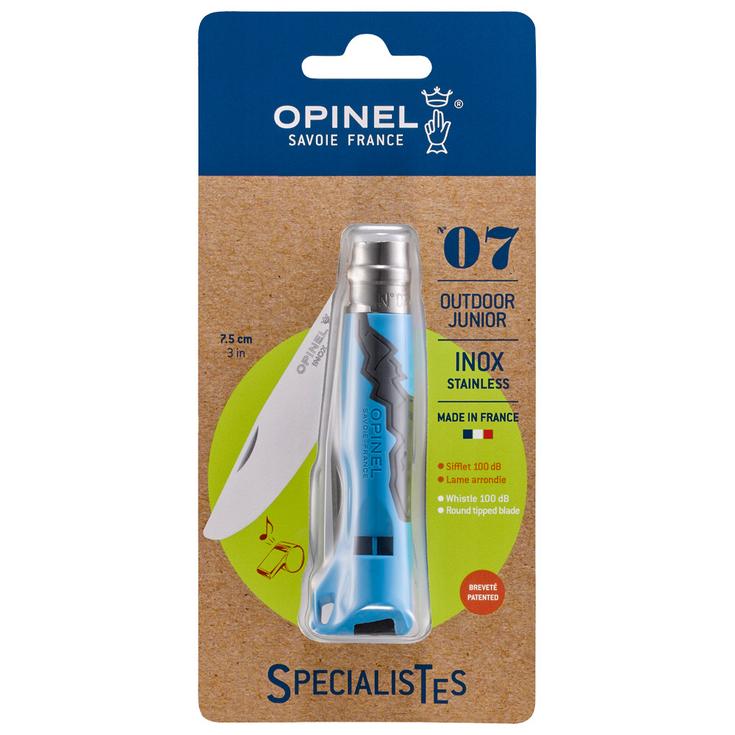 Opinel Messer N°7 Outdoor Junior Blister Bleu Präsentation