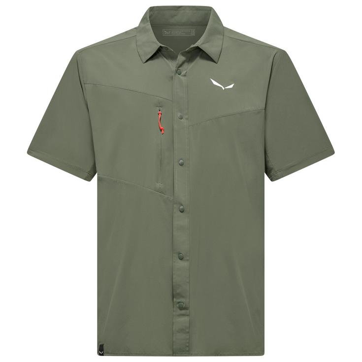 Salewa Wanderhemd Puez Short Sleeve Shirt Faded Green Präsentation
