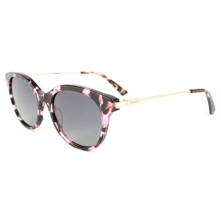 Binocle Eyewear Malaga Gold Tortoise Pink Grey Polarized Presentación