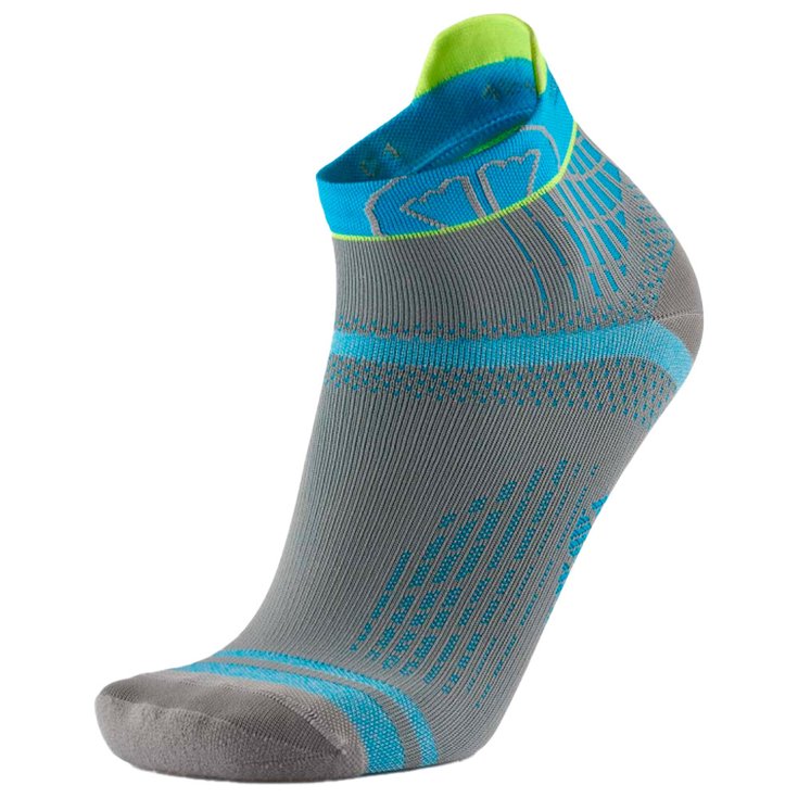 Sidas Socks Run Feel Ankle Gris Turquoise Overview