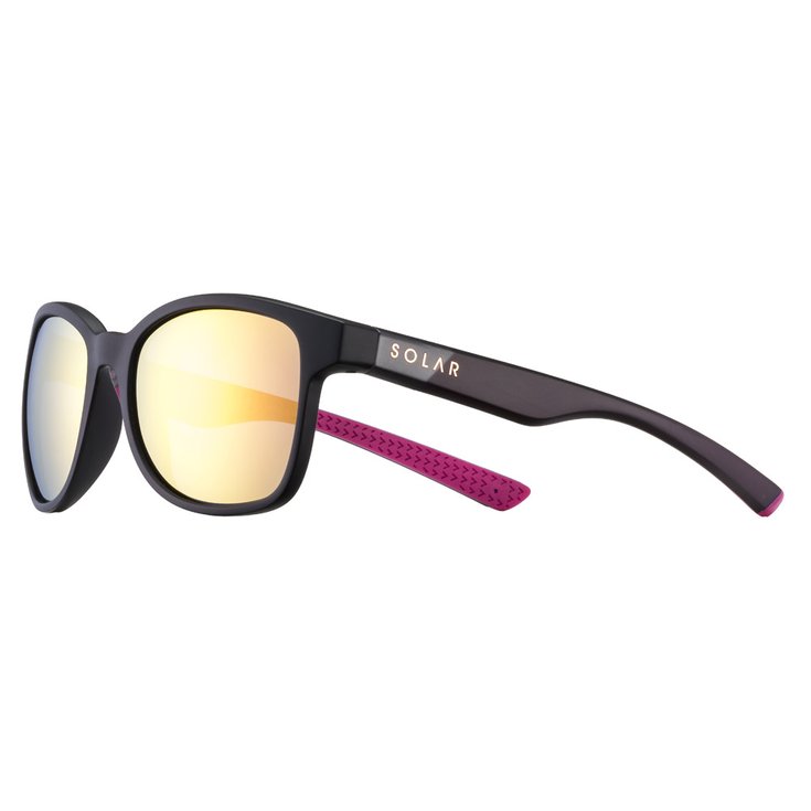 Solar Sunglasses Soledad Noir Mat Polarisant Flash Rose Overview
