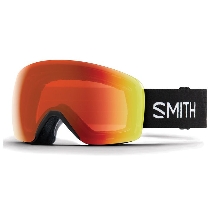Smith Masque de Ski Skyline Black ChromaPop Everyday Red Mirror Présentation