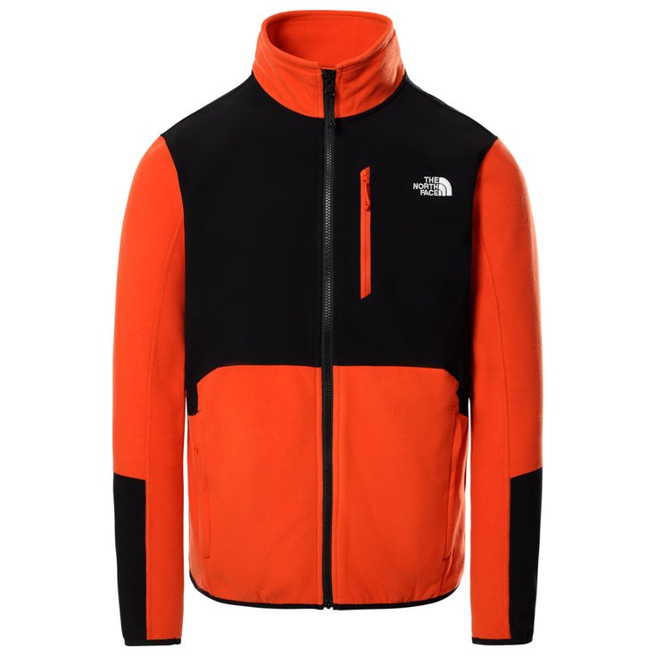 The North Face Polaire Glacier Pro Full Zip Burnt Ochre Black Voorstelling