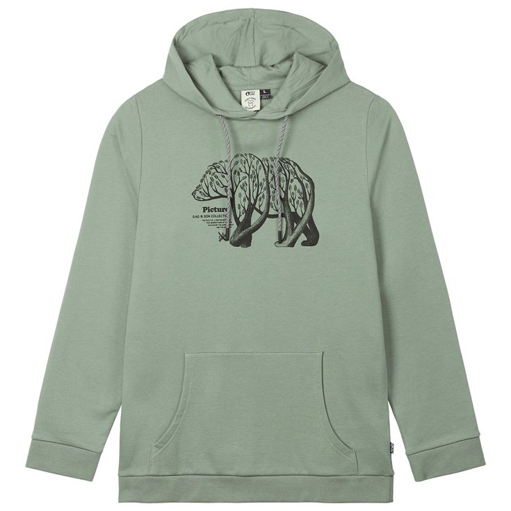 Picture Sweat D&S Bear Branch Hoodie Green Spray Overview