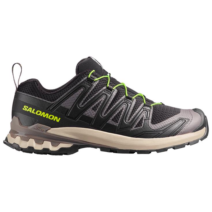 Salomon Scarpe da trail Xa Pro 3D V9 Black Dark Gull Gray Acid Lime Presentazione