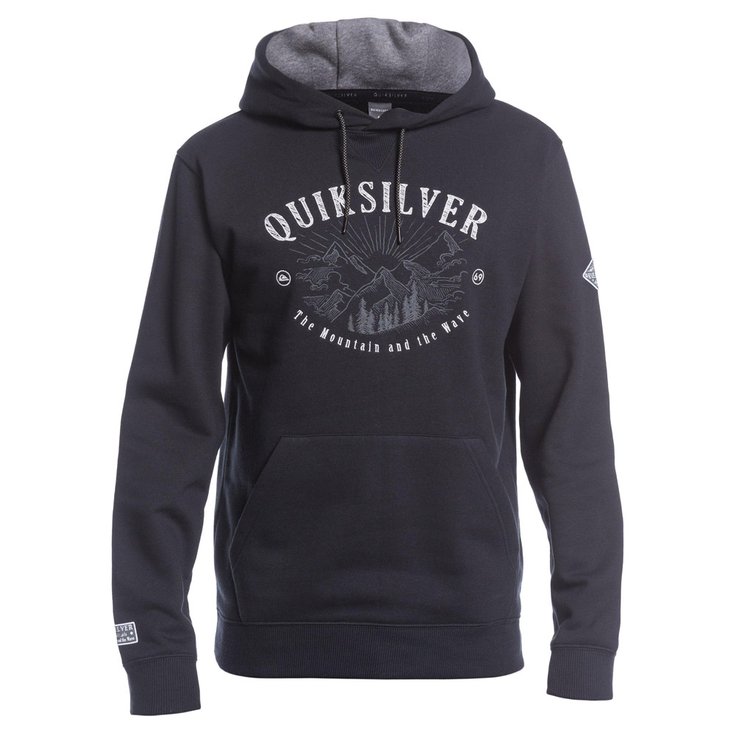 Quiksilver Sweatshirt Big Logo Snow True Black Overview