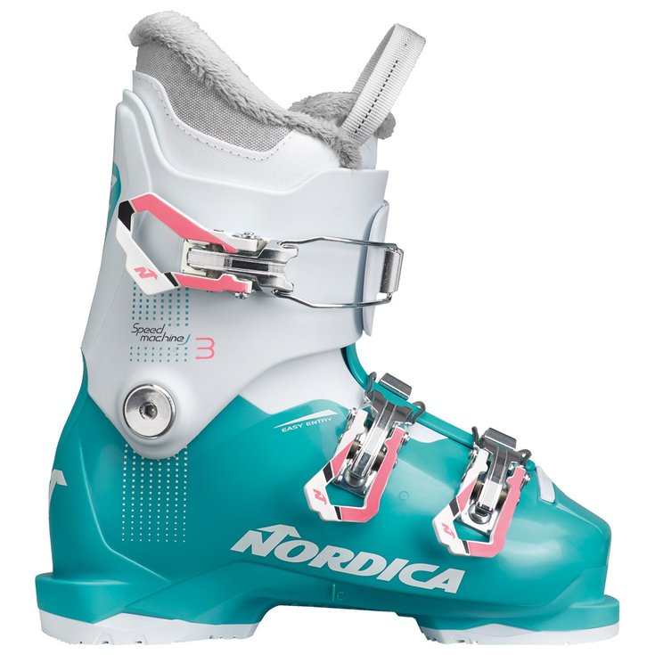 Nordica Chaussures de Ski Speedmachine J 3 Girl Light Blue White Pink 