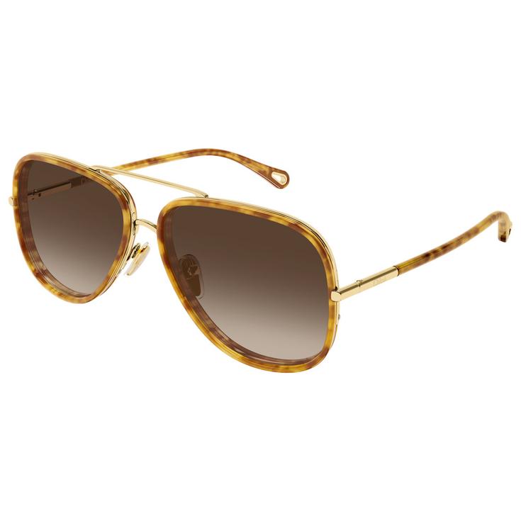 Chloé Lunettes de soleil CH0382S 002 Gold Tortoise Présentation