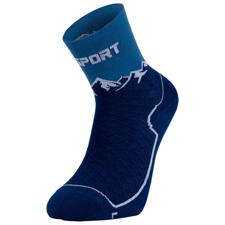 Bv Sport Calze Gr Double Socks Mid Bleu Navy Presentazione