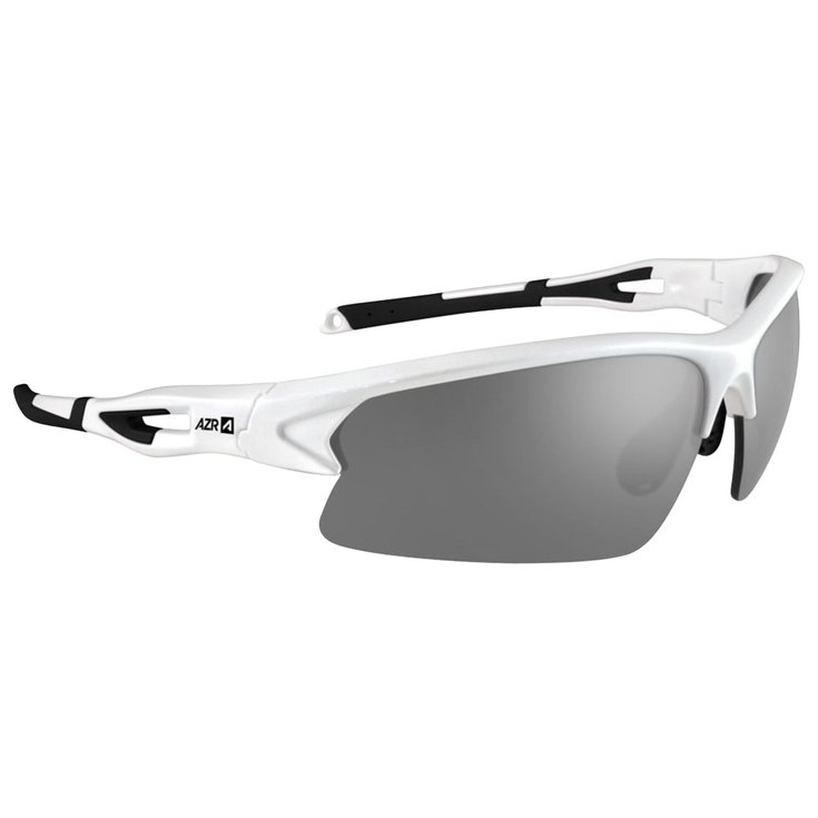 AZR Sunglasses Huez Vernie Blanc Gris Miroir Overview