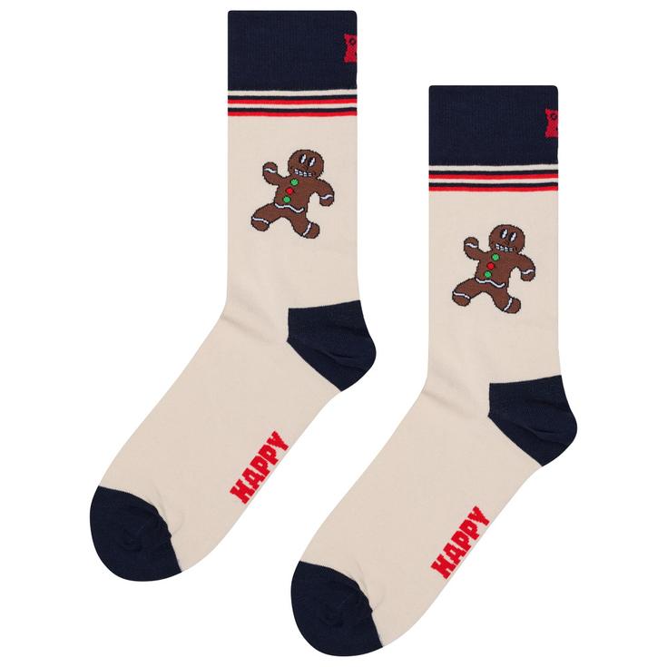 Happy Socks Socken Crew Socks Happy Gingerbread Beige Präsentation