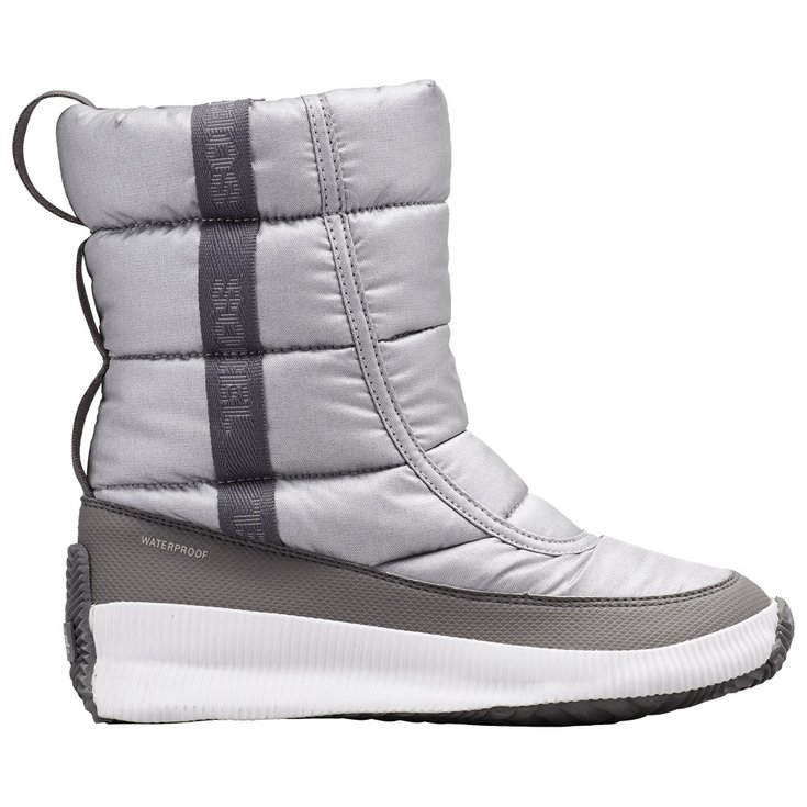 Sorel Winterschuh Out N About Puffy Mid Metal Pure Silver Präsentation