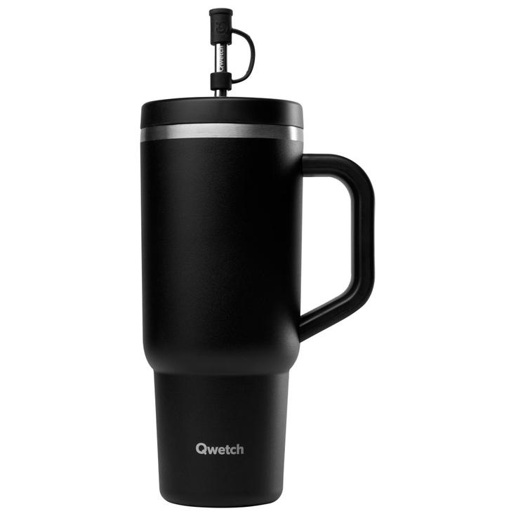 Qwetch Mug Travel Cup Inox 900 ml Matt Noir Présentation