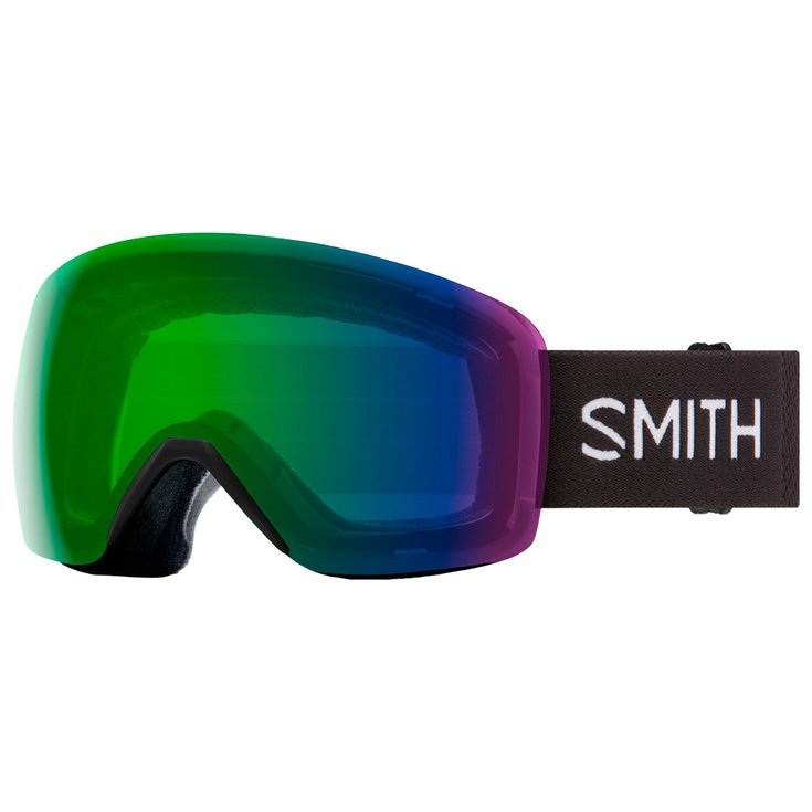 Smith Goggles Skyline Black Chromapop Everyday Green Mirror Overview