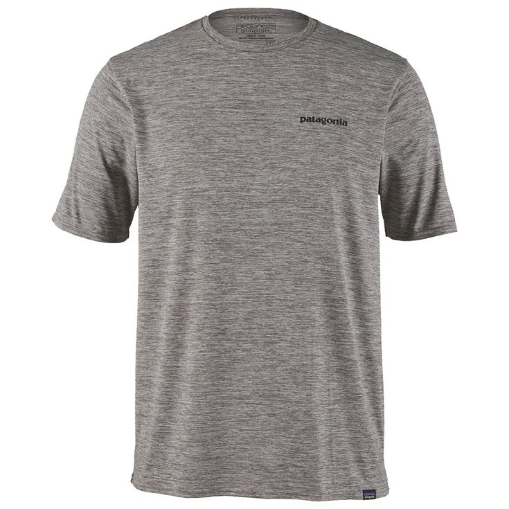 Patagonia Tee-shirt Cap Cool Daily Graphic Shirt P-6 Logo Feather Grey Présentation