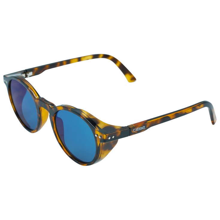 Sunglasses Cebe Ride On Shiny Brown Tortoise Blue Mirror