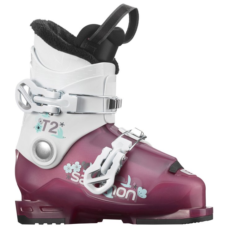 Salomon Chaussures de Ski T2 Rt Girly Rose Violet Transluc White Côté