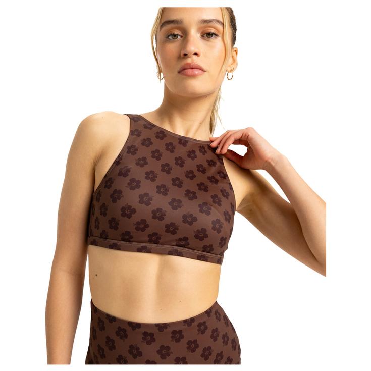 Roxy Bañador Roxy Pro Wave - Bikini Top Chocolate Plum Polka Presentación