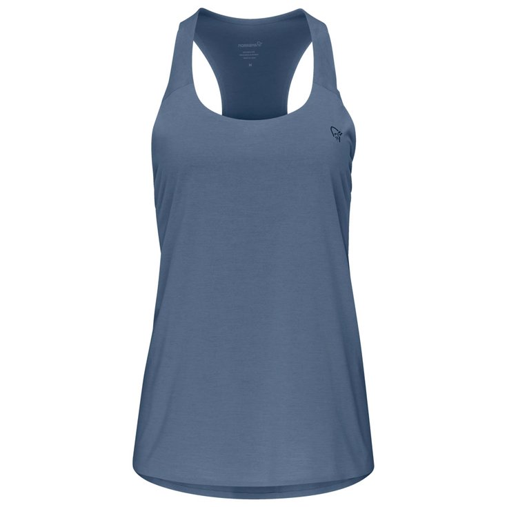 Norrona Tee-shirt de rando Femund Tech Singlet W Vintage Indigo Présentation