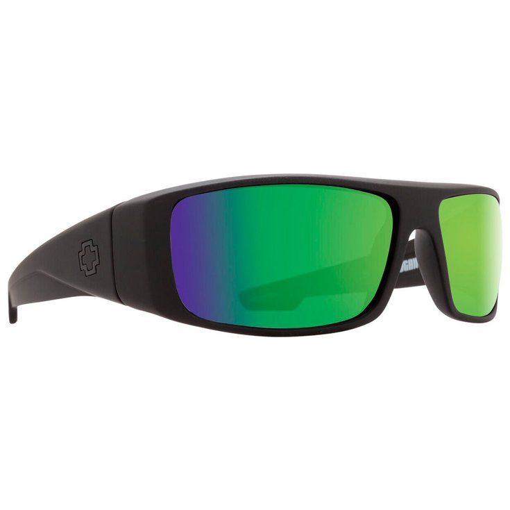 Spy Lunettes de soleil Logan Black Matte Hd Plus Bronze Polar Green Spectra Mirror Présentation