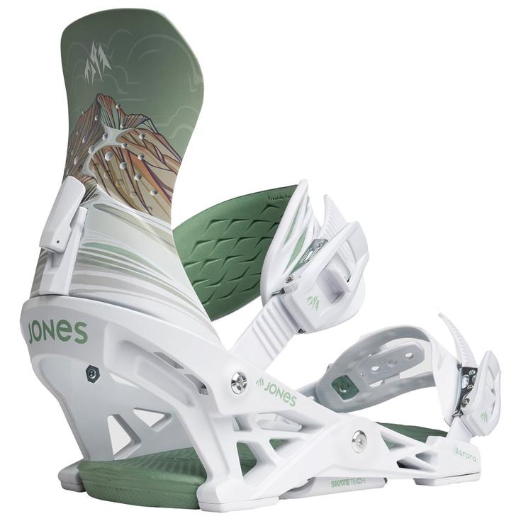 Jones Attacchi Snowboard Aurora White Art Presentazione