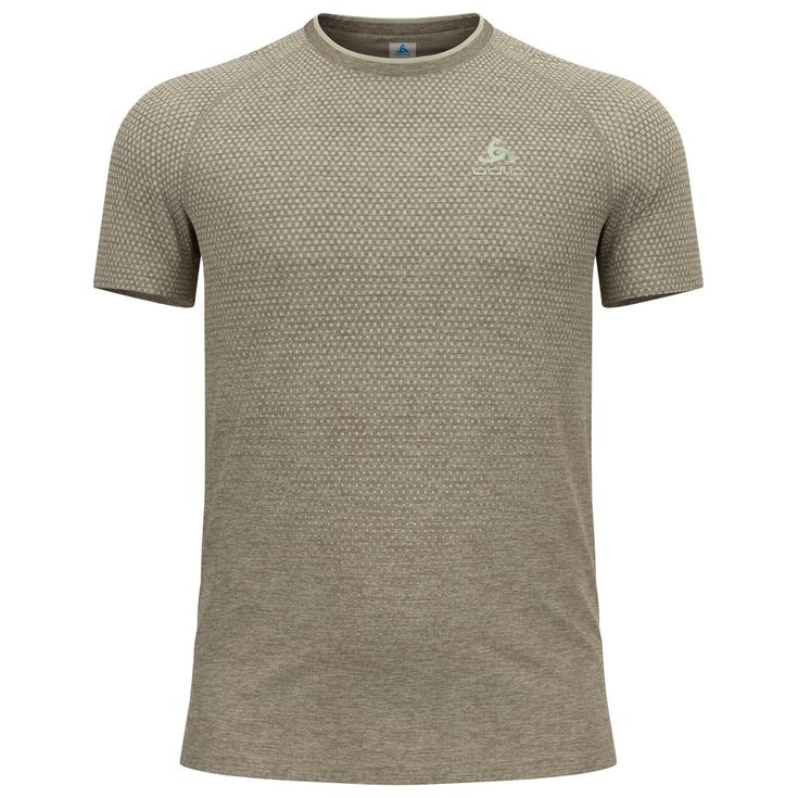 Odlo Camiseta de trail Essential Seamless T-Shirt Crew Neck SS Vetiver Melange Presentación
