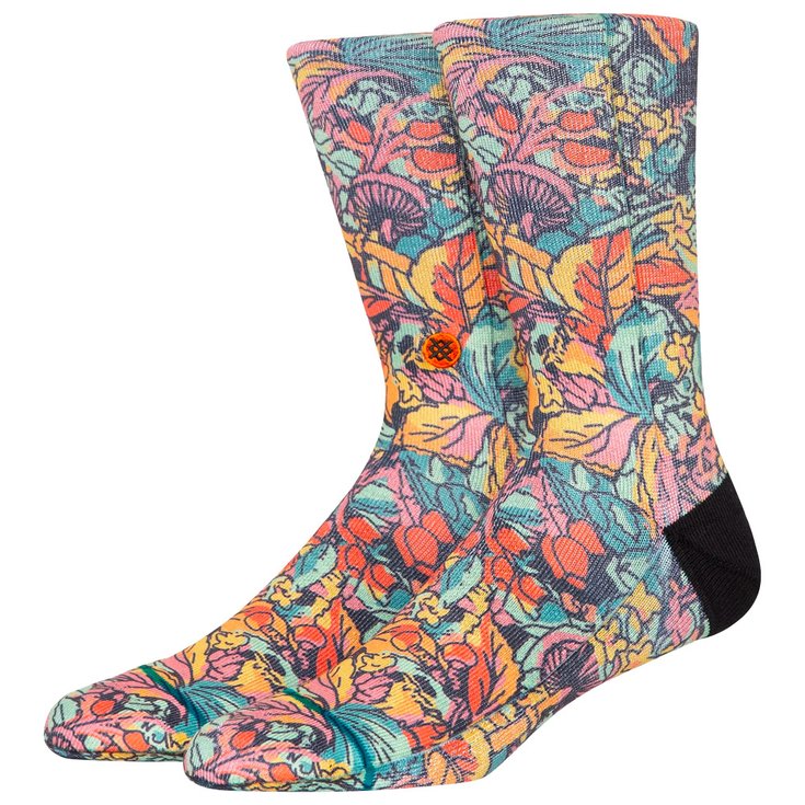 Stance Florals Socks Whipple Bottom Crew Orange 