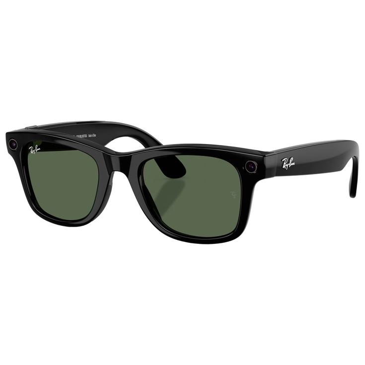 Ray Ban Sonnenbrille Meta Wayfarer Gen 2 Shiny Black Green G-15 Präsentation