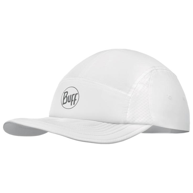 Buff Petten 5 Panel Go Cap Solid White Voorstelling