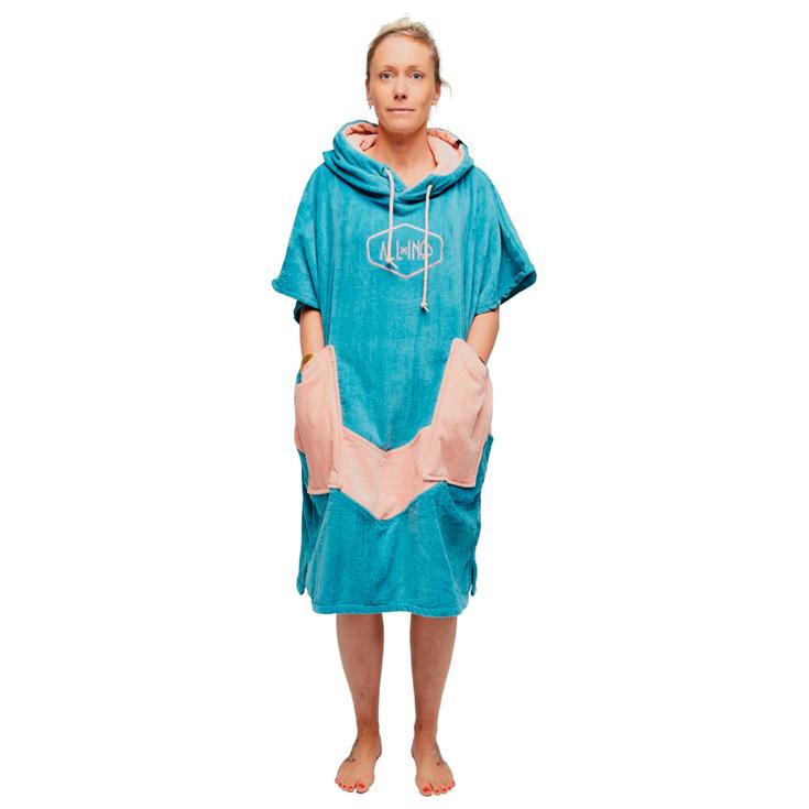 All-In V-Poncho Beach Crew Blue Madame Voorstelling