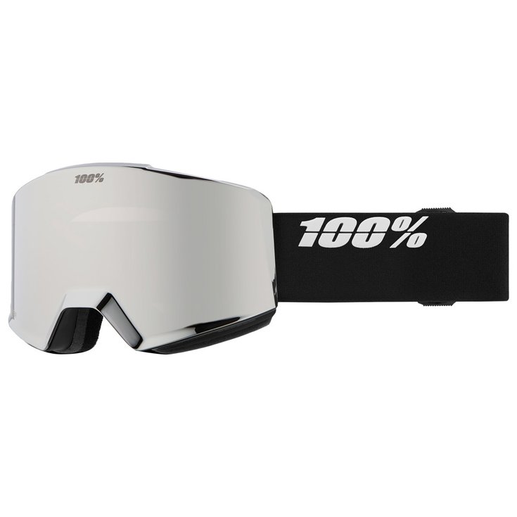 100 % Skibrillen Norg Hiper Goggle Black Silver - Mirror Silver Lens Voorstelling