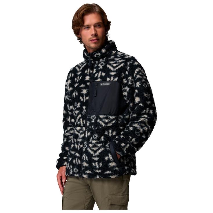 Columbia Winter Pass Reversible Fleece Black Geostripe 