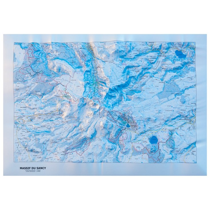 Deniveles Raised-relief map Massif Du Sancy (Winter) Overview