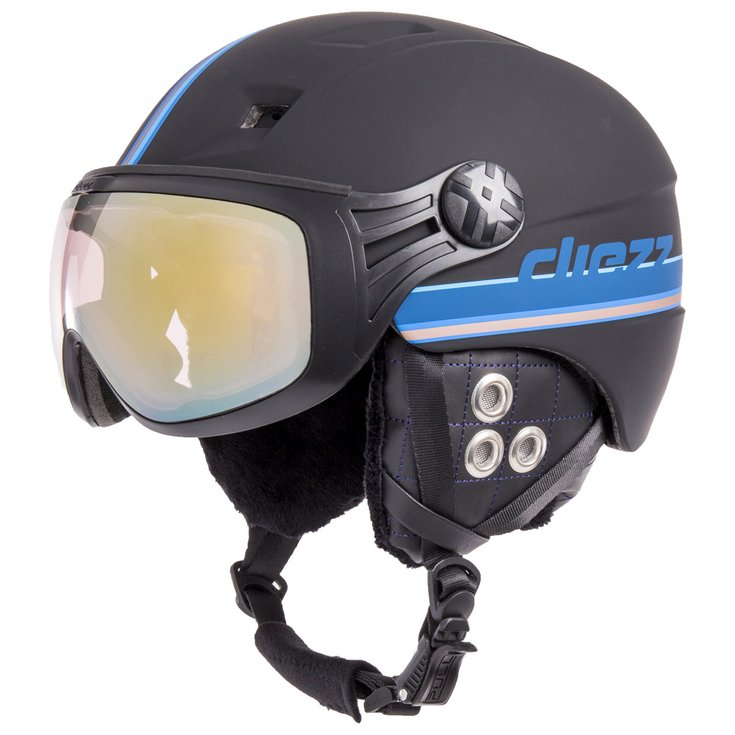 Diezz Visor Helm Glide Ventury Black Blue Activlux ML Gold Cat 1-3 Voorstelling