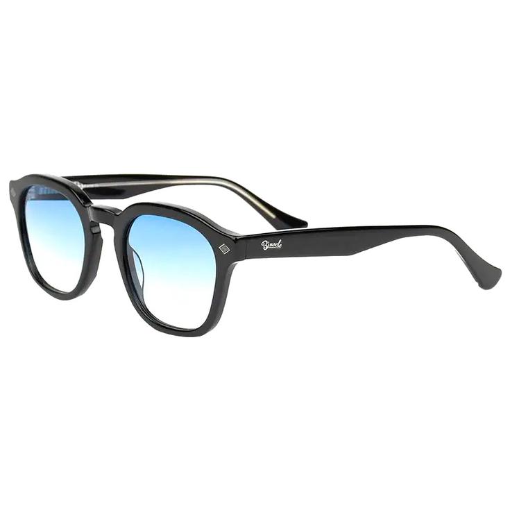 Binocle Eyewear Sonnenbrille James Shiny Black Blue Polarized Präsentation